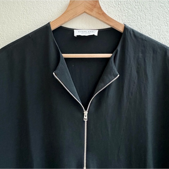 Everlane Japanese GoWeave Front Zip Mini Dress Black - Picture 4 of 6
